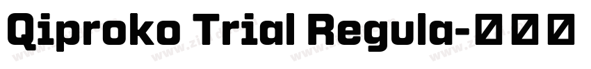 Qiproko Trial Regula字体转换